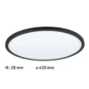Paulmann Atria Shine panel 3-step negro 840 Ø42cm
