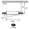 Paulmann Base empotrado LED 3 ud 3 step dim hierro