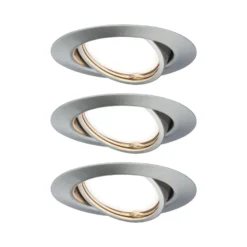 Paulmann Base foco empotrado GU10 3 ud, hierro