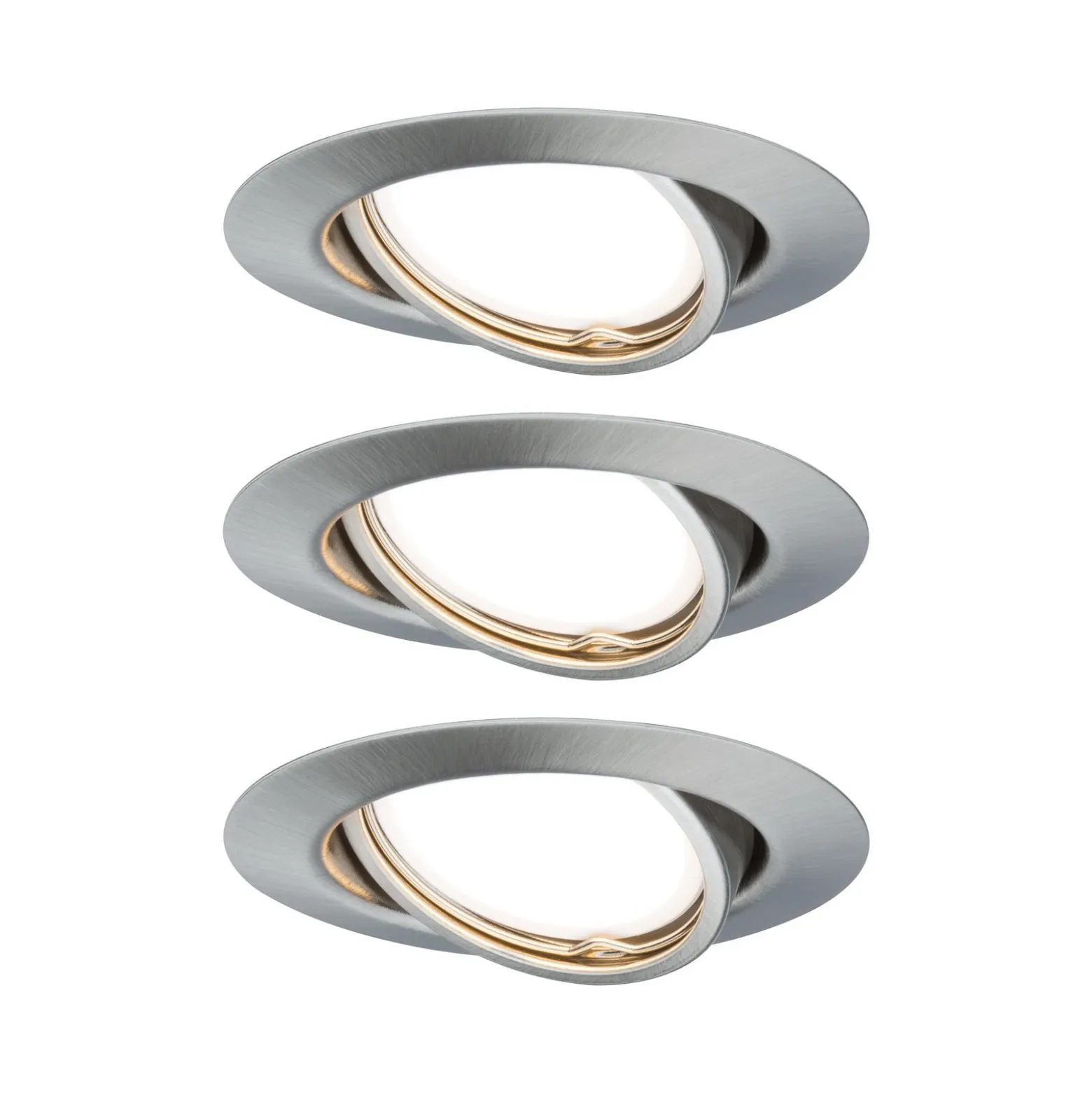 Paulmann Base foco empotrado GU10 3 ud, hierro