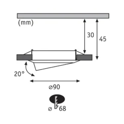 Paulmann Base foco LED 3 ud 3 step dim blanco
