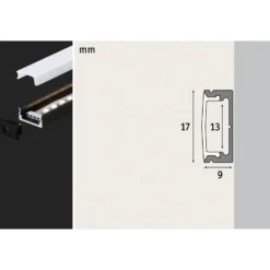 Paulmann Base perfil de aluminio con difusor 200cm