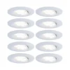 Paulmann Calla, blanco, atenuable y orientable, 4000 K, 9 cm, juego de 10