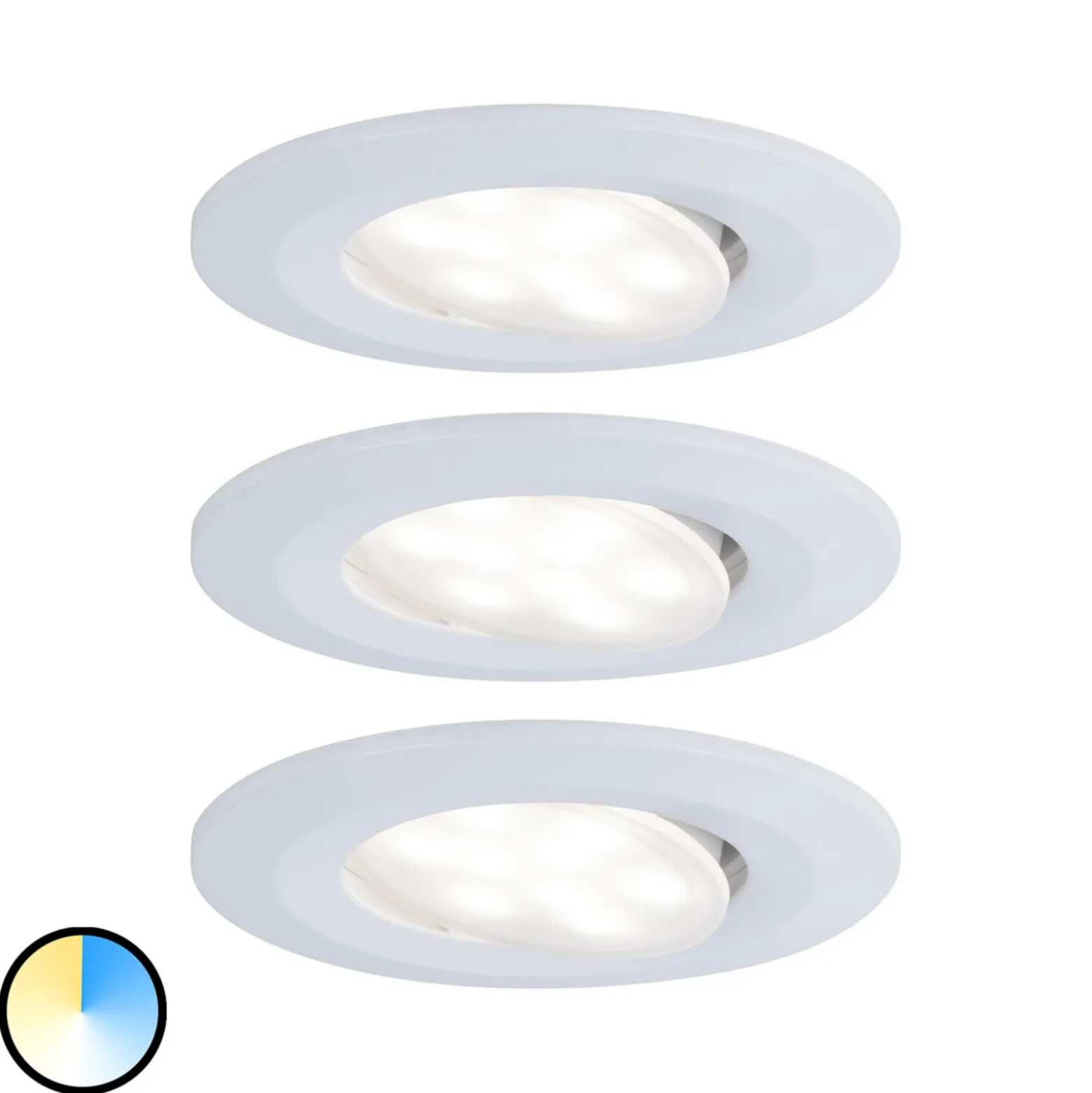 Paulmann Calla, blanco, con interruptor de encendido/apagado y orientable, CCT,