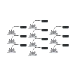 Paulmann Calla, cromada, atenuable y orientable, 4000 K, Ø 9 cm, paquete de 10