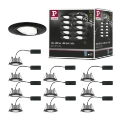 Paulmann Calla negro, con interruptor de encendido/apagado, orientable, 4000 K,