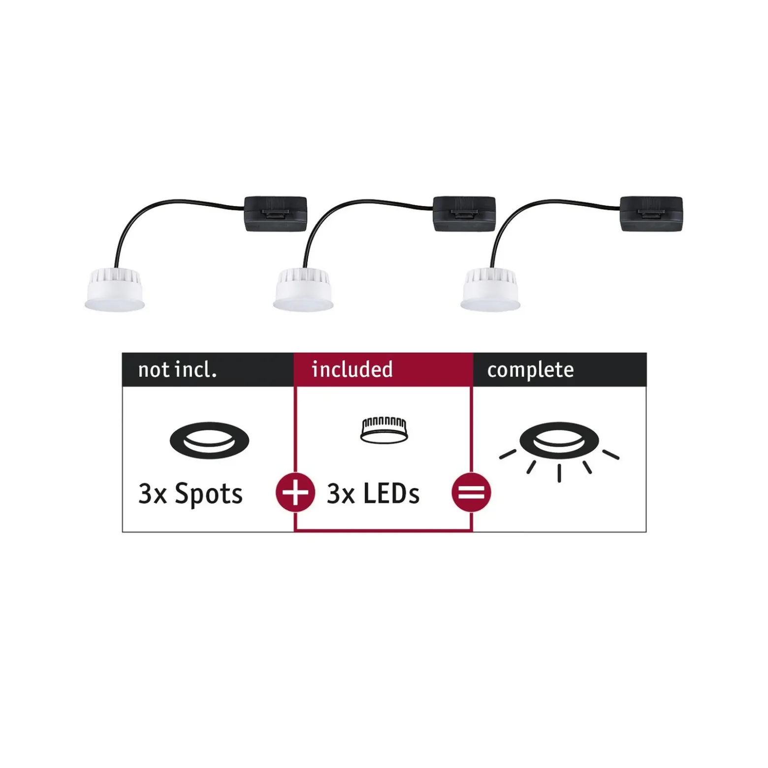 Paulmann Choose Coin LED 100° 6W 2.700K 3 ud