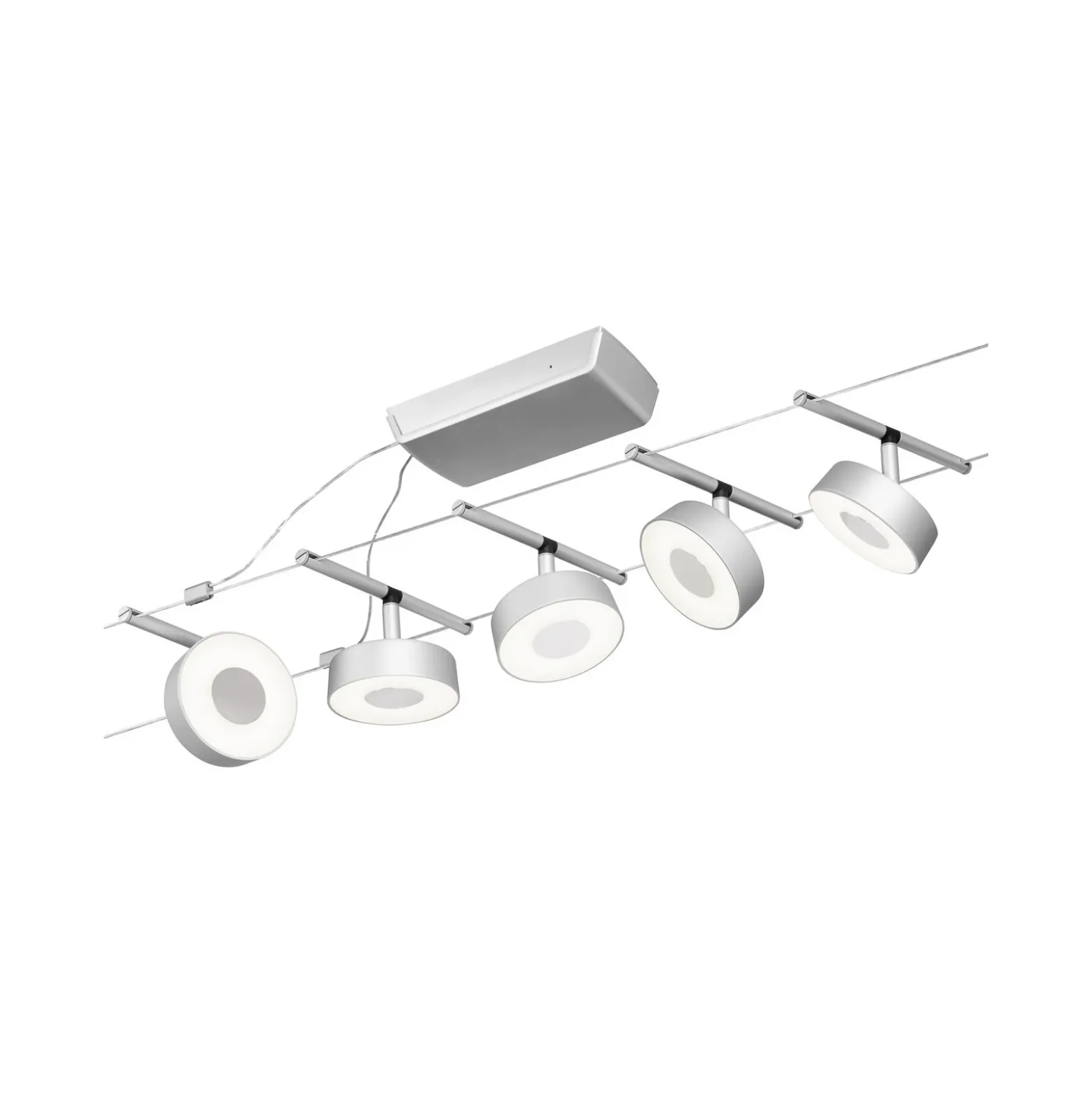 Paulmann Circle sobre cable LED 5 luces cromo mate