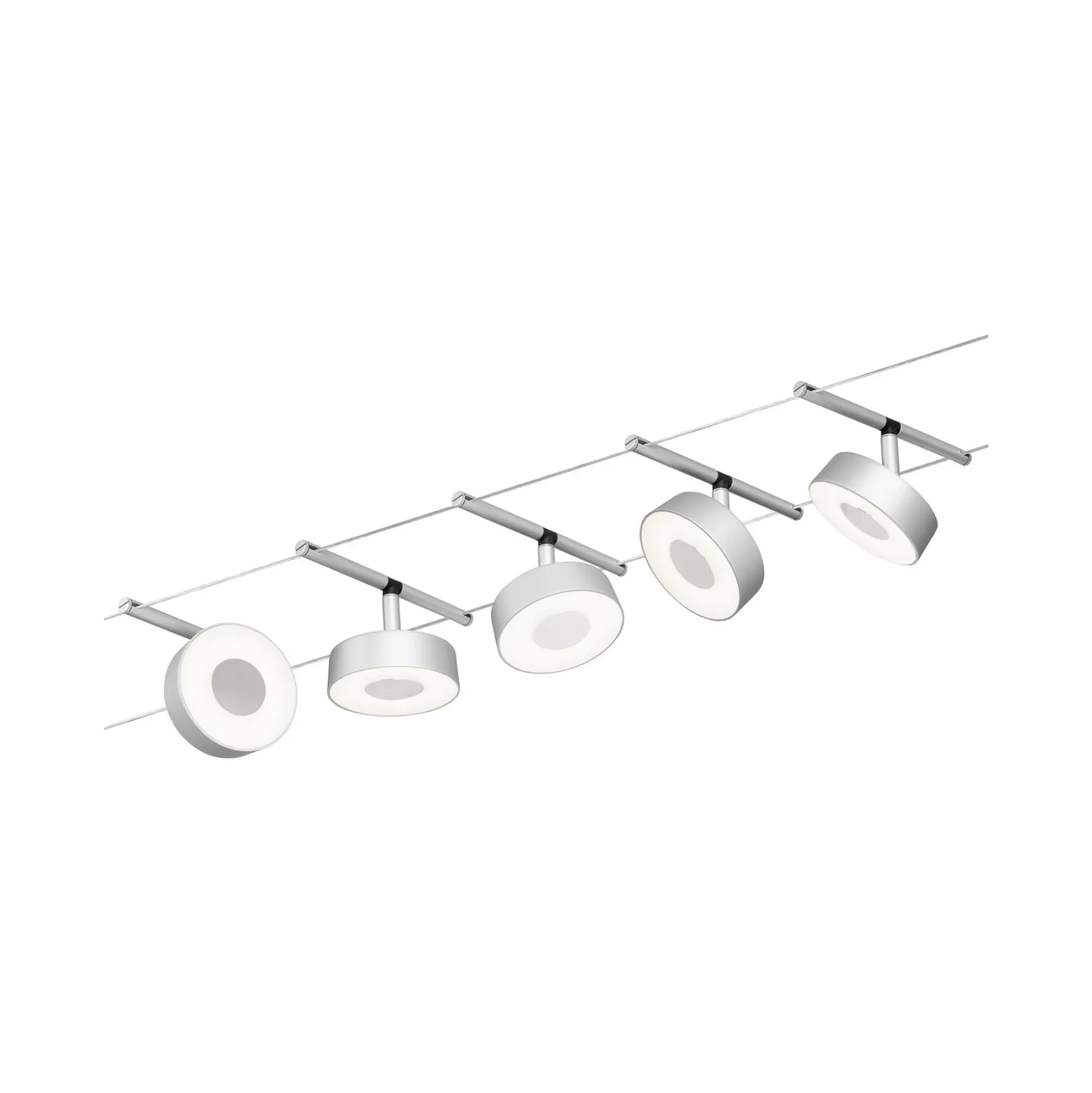 Paulmann Circle sobre cable LED 5 luces cromo mate