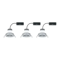 Paulmann Coin Slim empotrado LED cromo dim 3 ud