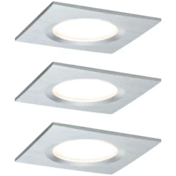 Paulmann Coin Slim empotrado LED 3 ud angular alu