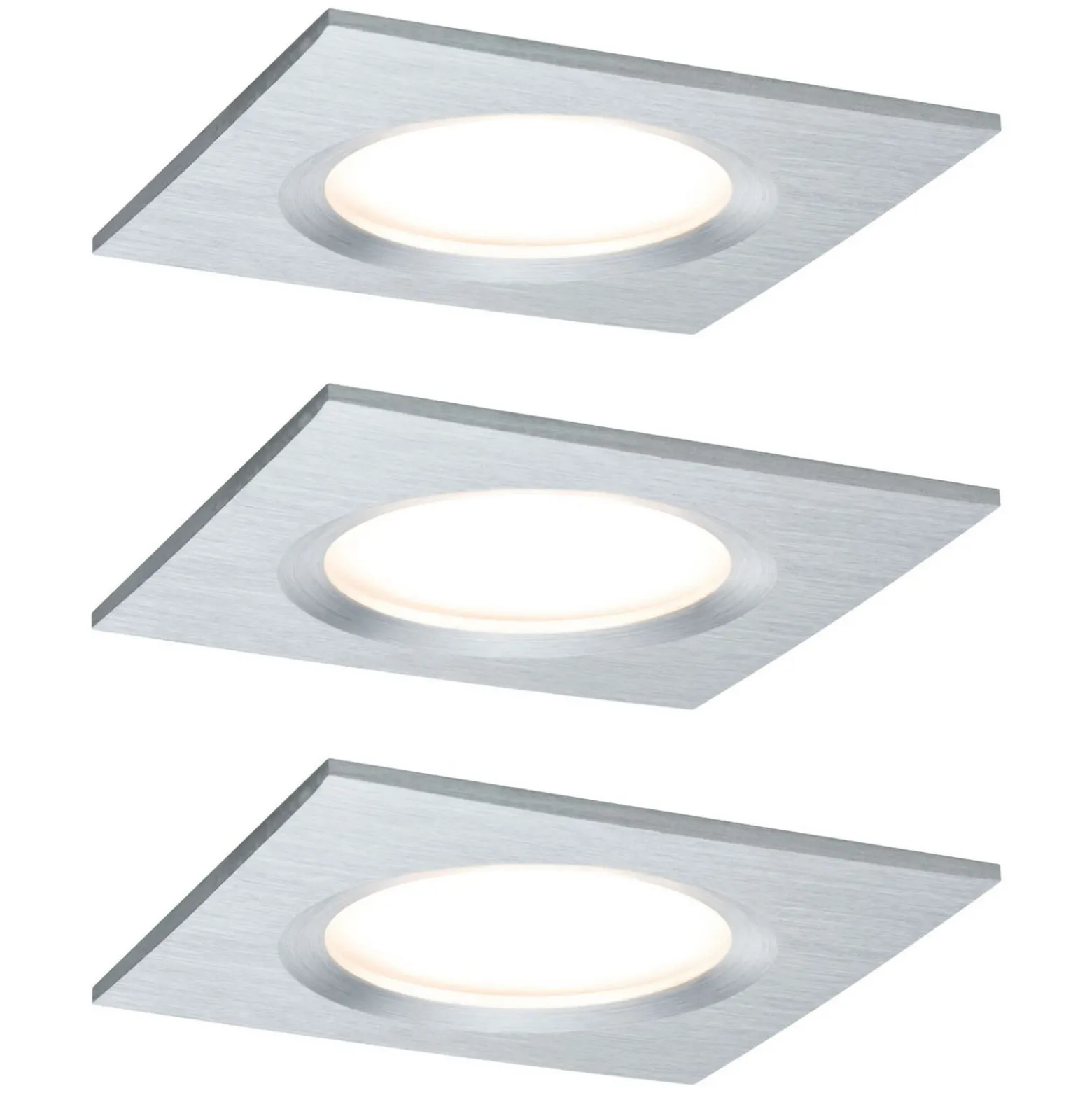 Paulmann Coin Slim empotrado LED 3 ud angular alu