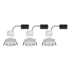 Paulmann Cole Foco LED plateado-blanco, juego de 3