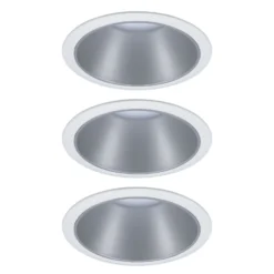 Paulmann Cole Foco LED plateado-blanco, juego de 3