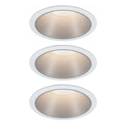 Paulmann Cole Foco LED plateado-blanco, juego de 3