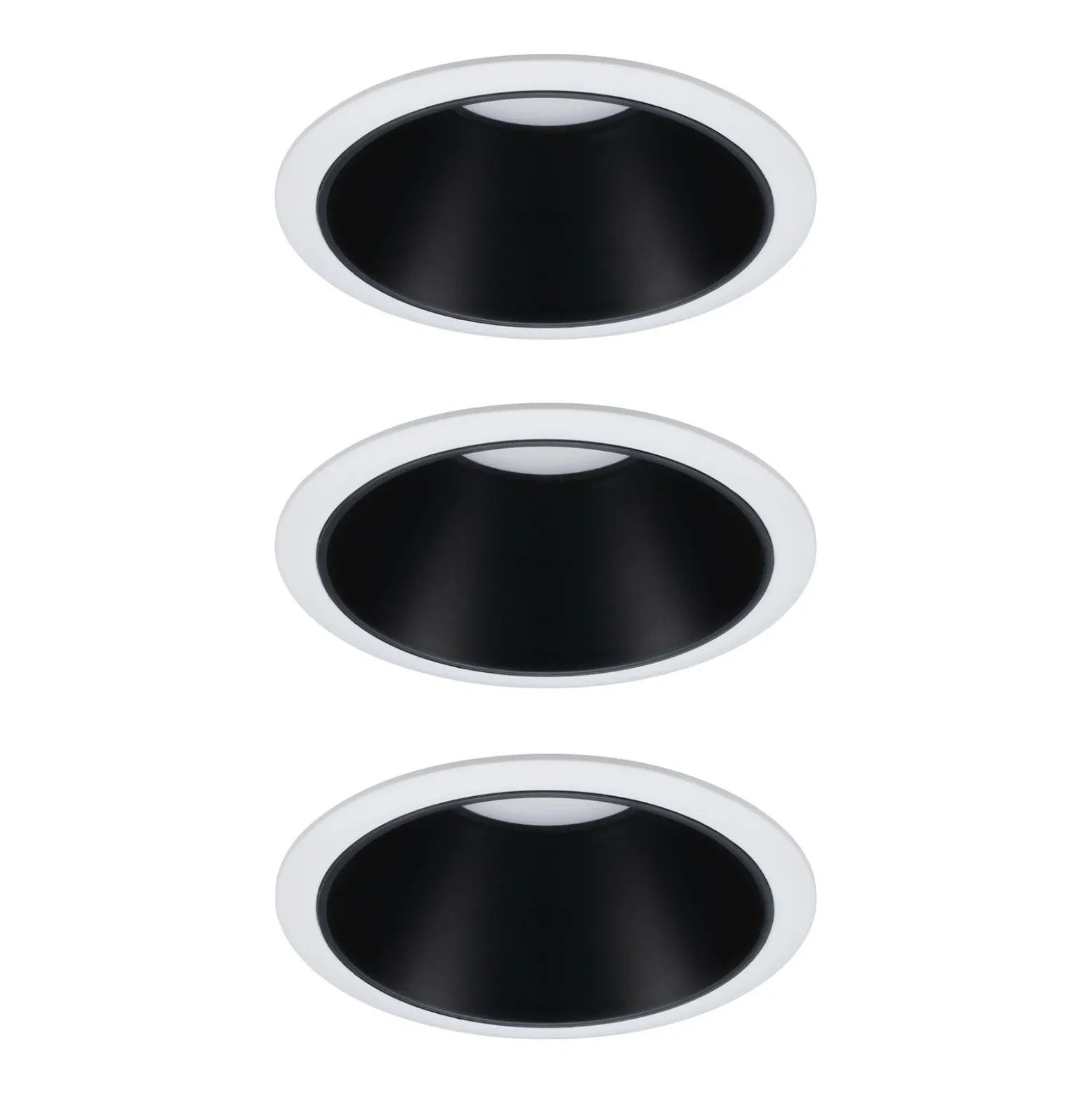 Paulmann Cole spotlight LED, negro-blanco, set 3