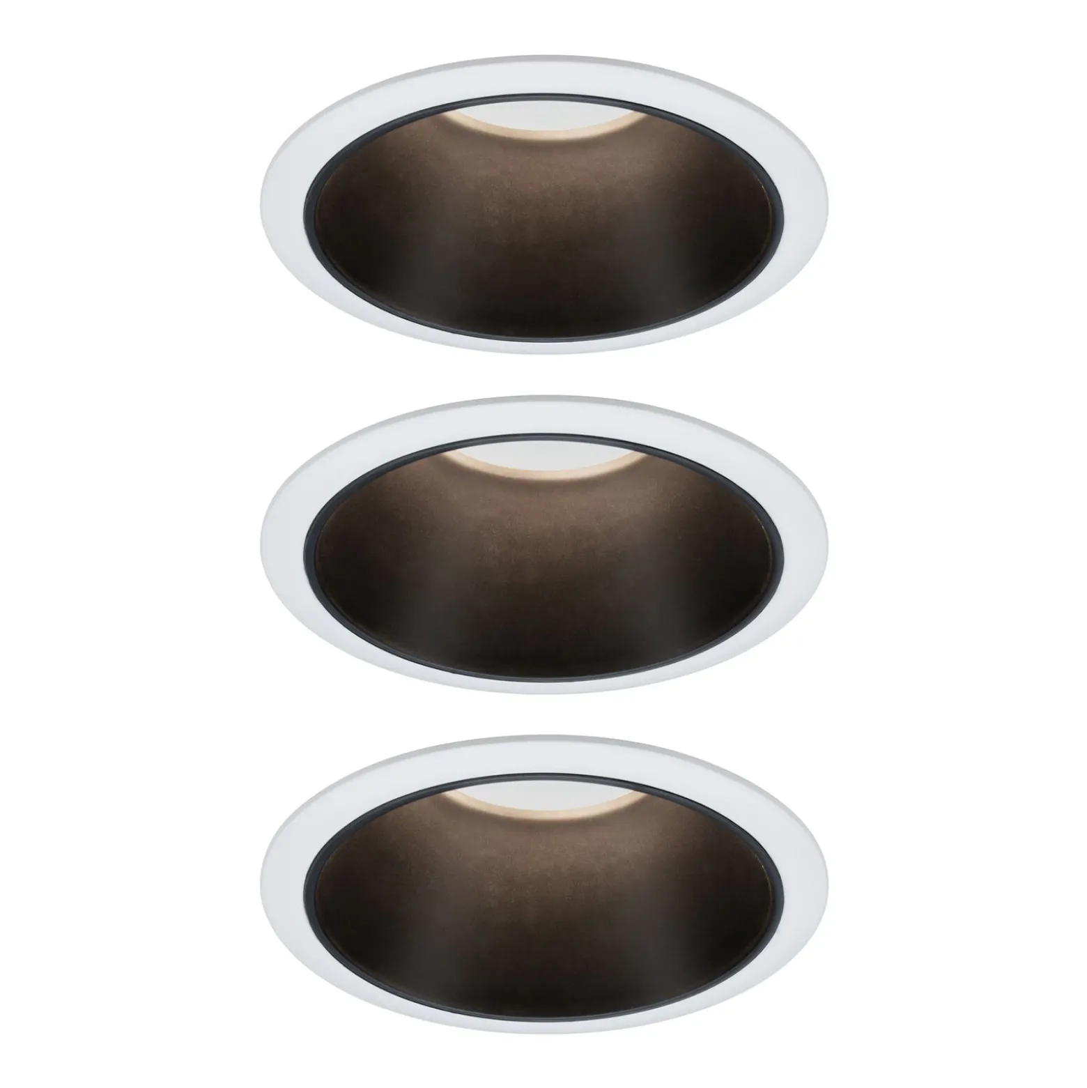 Paulmann Cole spotlight LED, negro-blanco, set 3