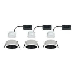 Paulmann Cole spotlight LED, negro-blanco, set 3