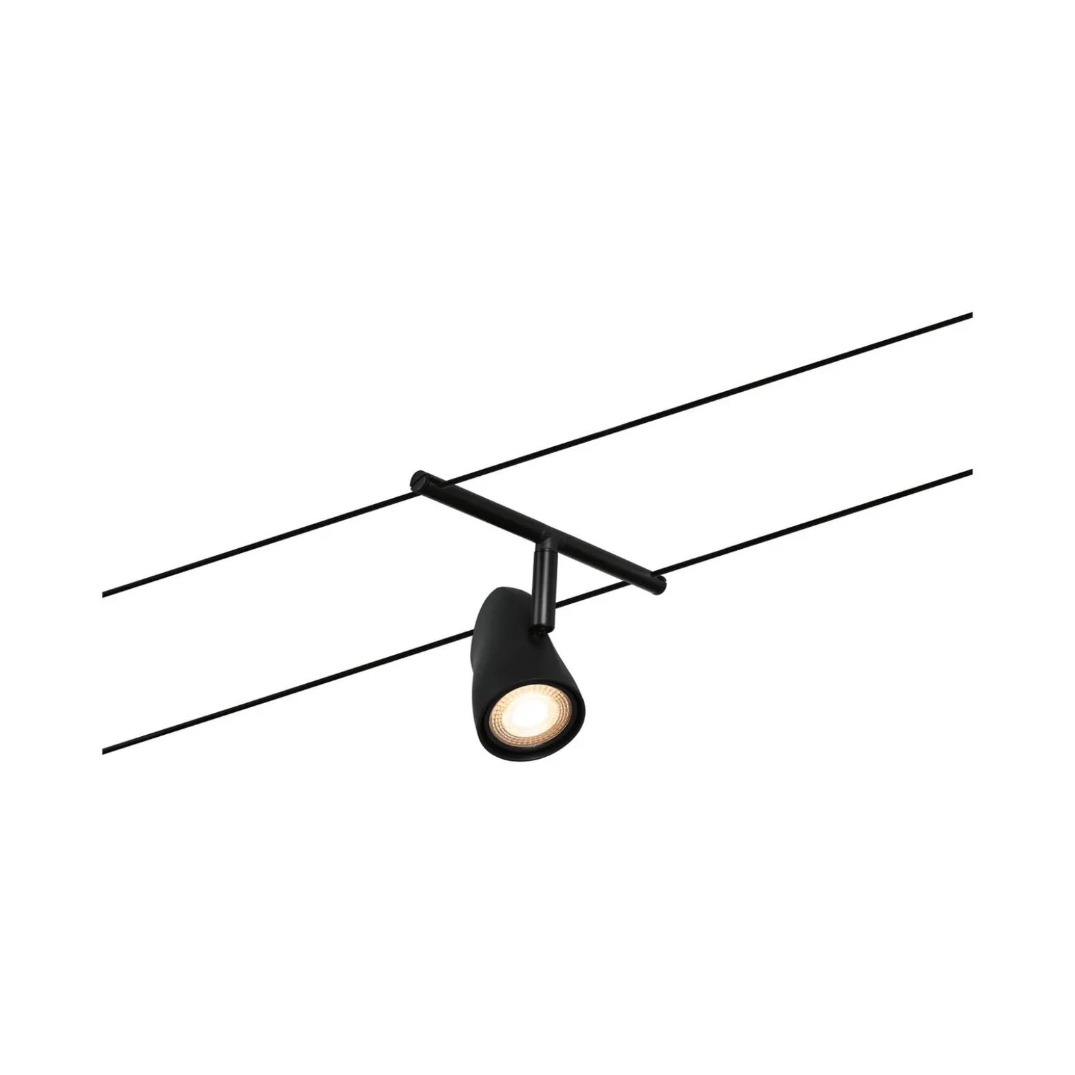 Paulmann Cup sobre cable básico 5 luces negro mate