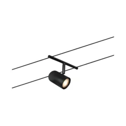 Paulmann Cup sobre cable básico 5 luces negro mate