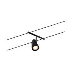 Paulmann Cup sobre cable básico 5 luces negro mate