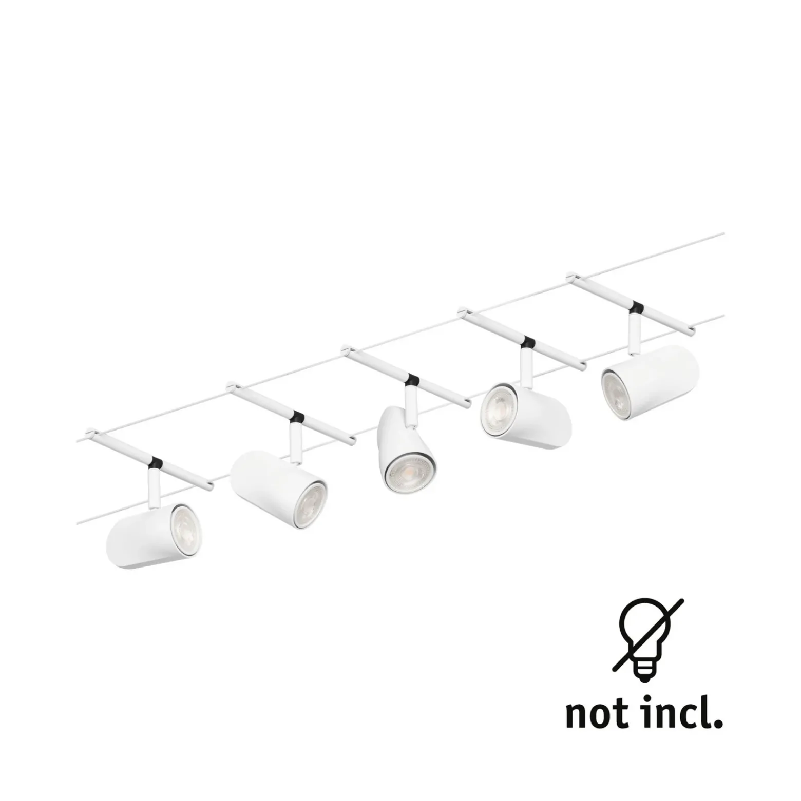 Paulmann Cup sobre cable básico 5 luces blanco
