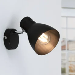 Paulmann Davy lámpara de pared, negro, 1 luz