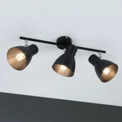 Paulmann Davy plafón, negro, 3 luces