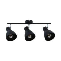 Paulmann Davy plafón, negro, 3 luces