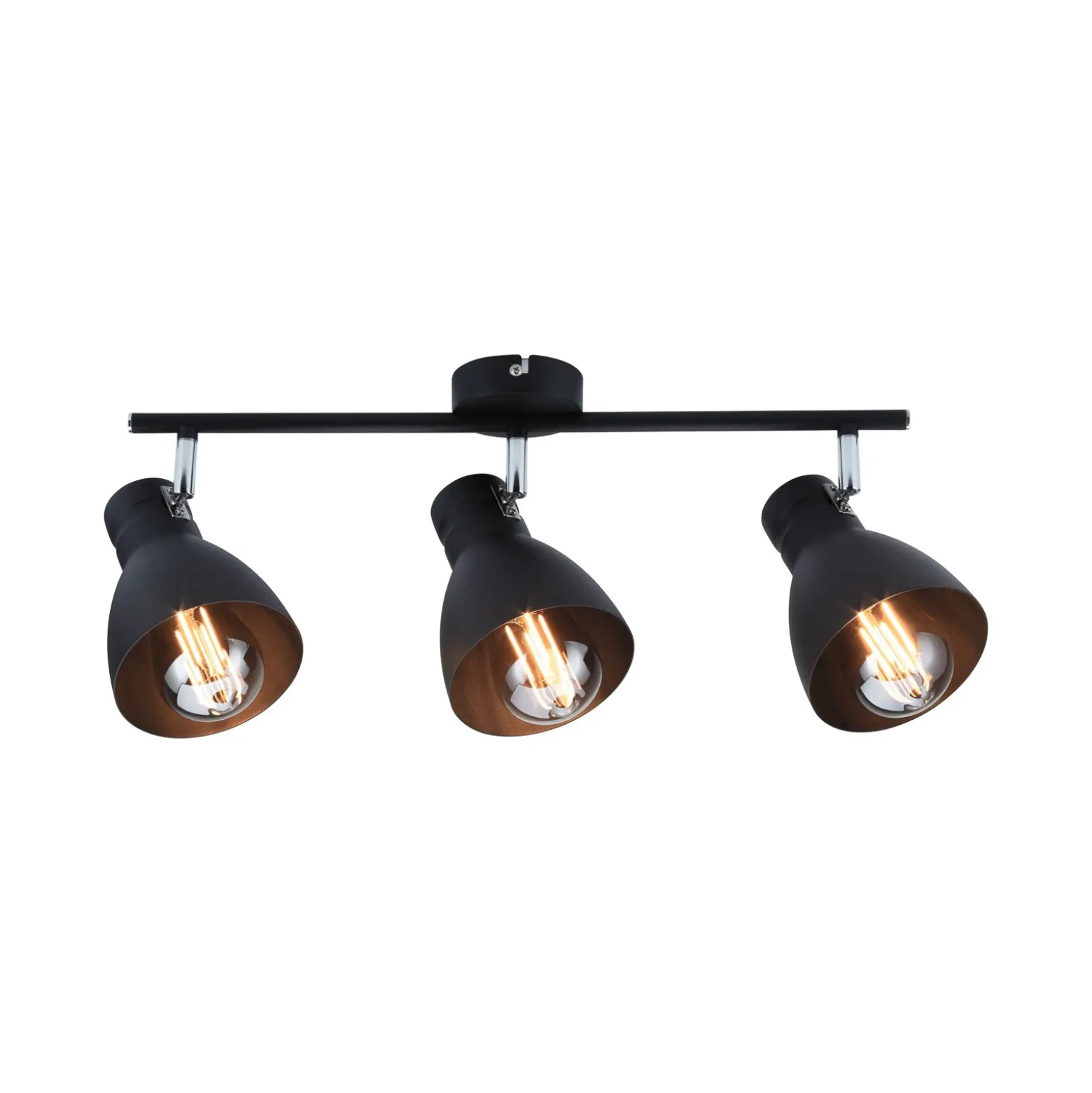 Paulmann Davy plafón, negro, 3 luces