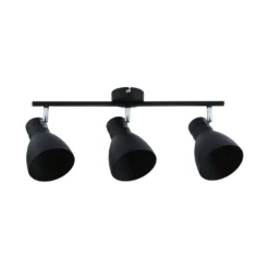Paulmann Davy plafón, negro, 3 luces