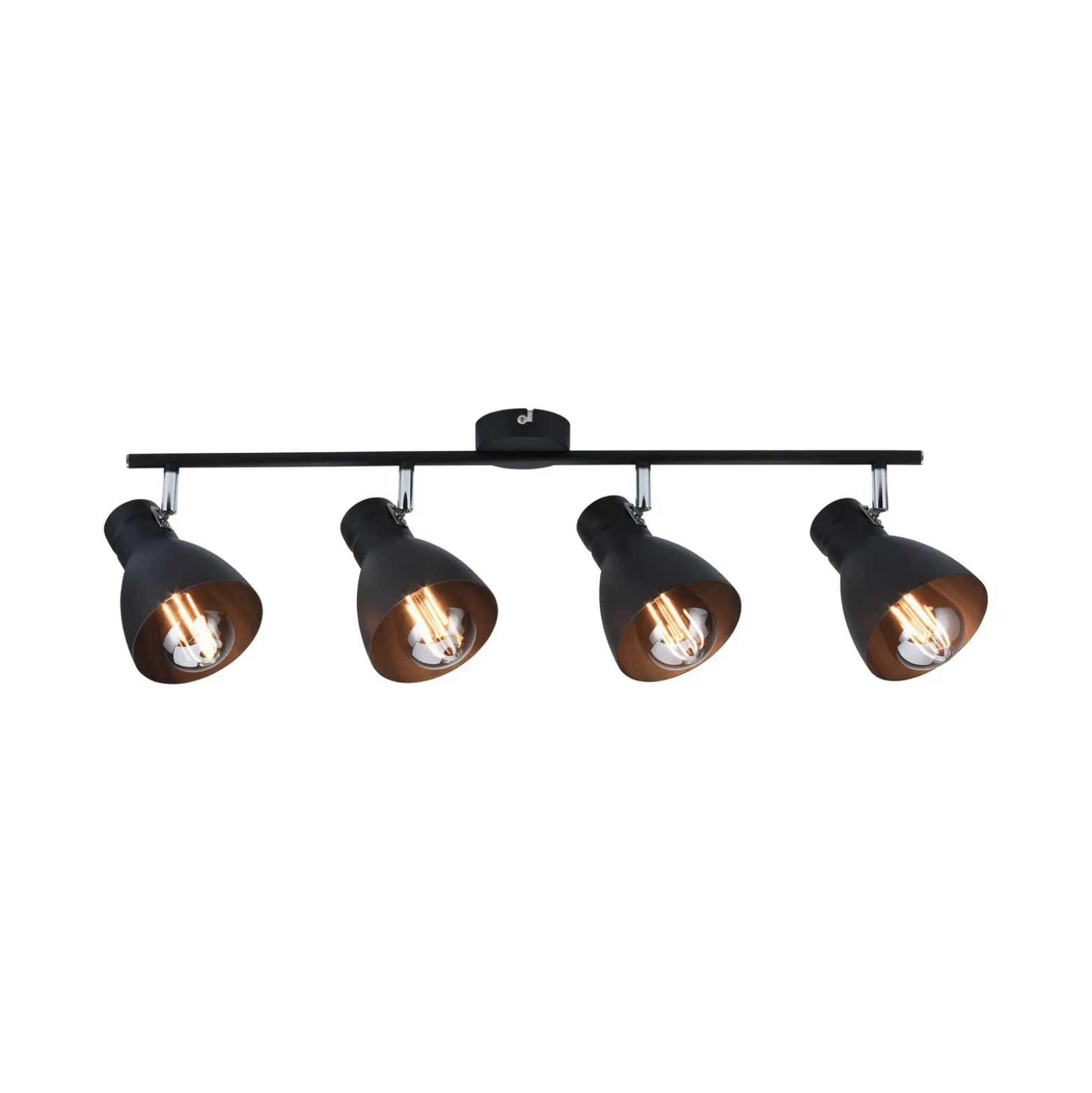 Paulmann Davy plafón, negro, 4 luces