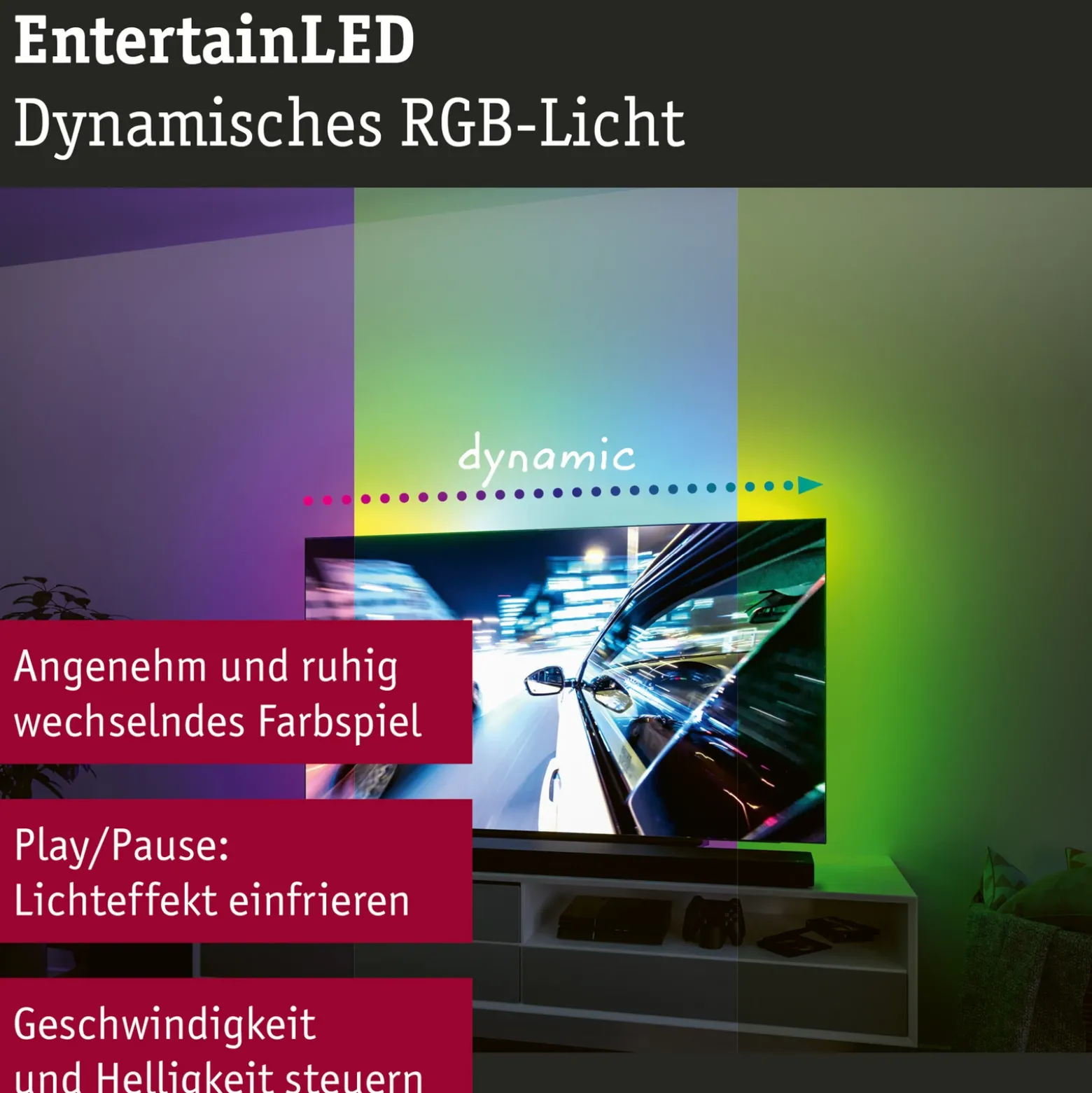 Paulmann EntertainLED LED-Strip RGB Set de TV de 55 pulgadas