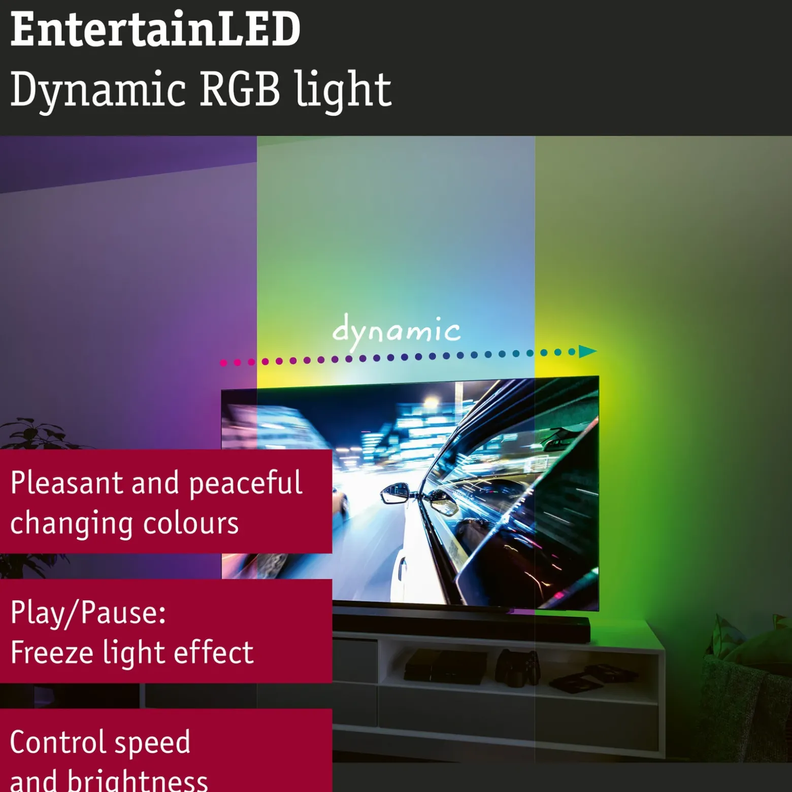 Paulmann EntertainLED LED-Strip RGB Set de TV de 55 pulgadas