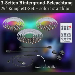 Paulmann EntertainLED LED-Strip RGB Set de TV de 75 pulgadas