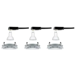 Paulmann 3 focos Nova angular atenuable/giratorio, aluminio