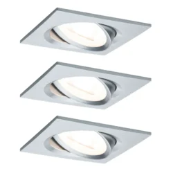 Paulmann 3 focos Nova angular atenuable/giratorio, aluminio