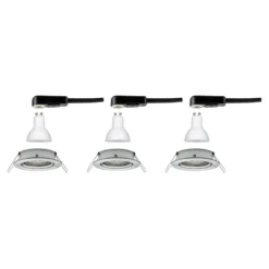 Paulmann 3 focos Nova redondos orientables/atenuables, hierro