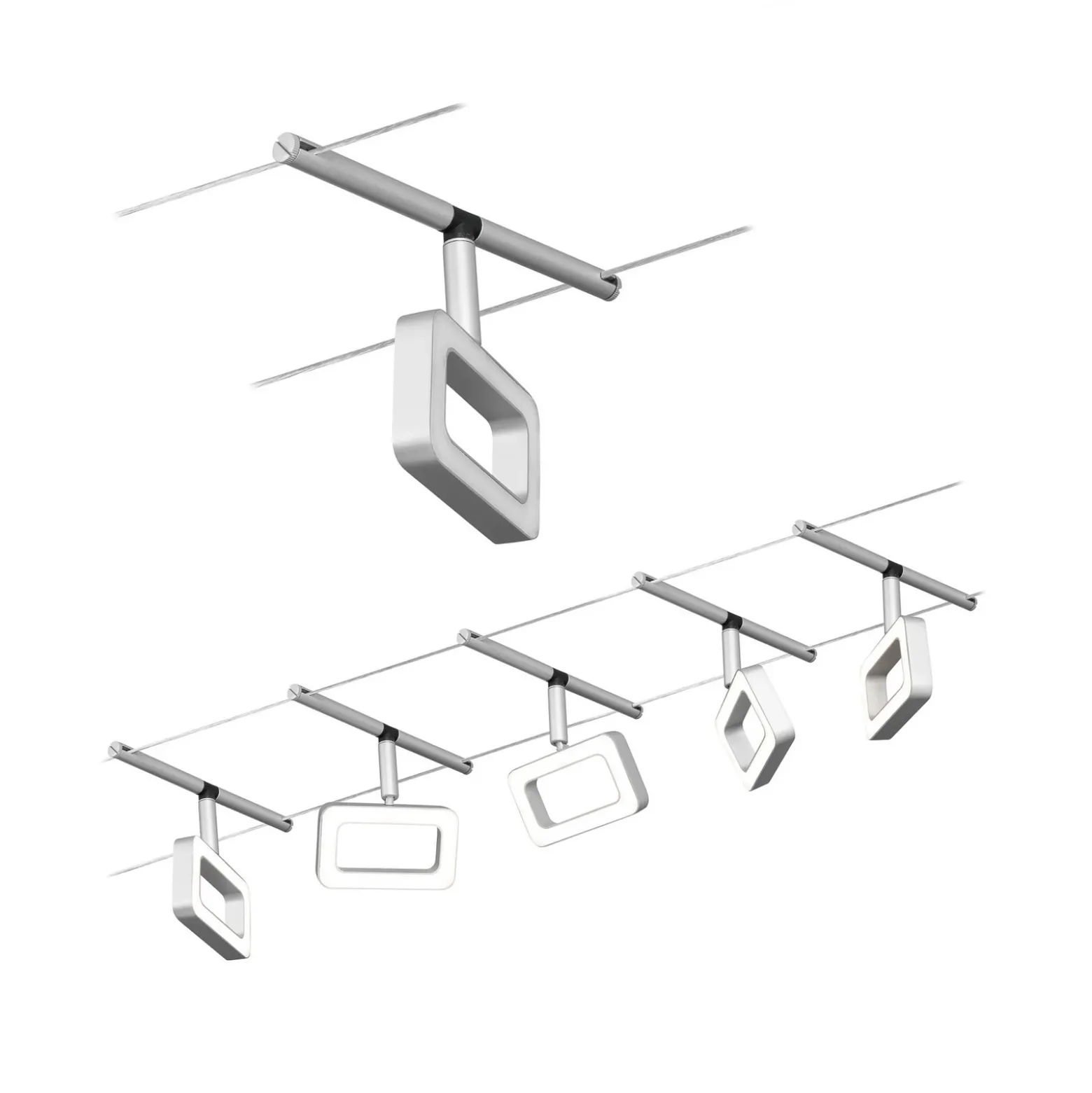 Paulmann Frame sobre cable LED 5 luces cromo mate
