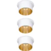 Paulmann Gil empotrado LED blanco mate/oro 3 ud
