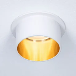 Paulmann Gil empotrado LED blanco mate/oro 3 ud