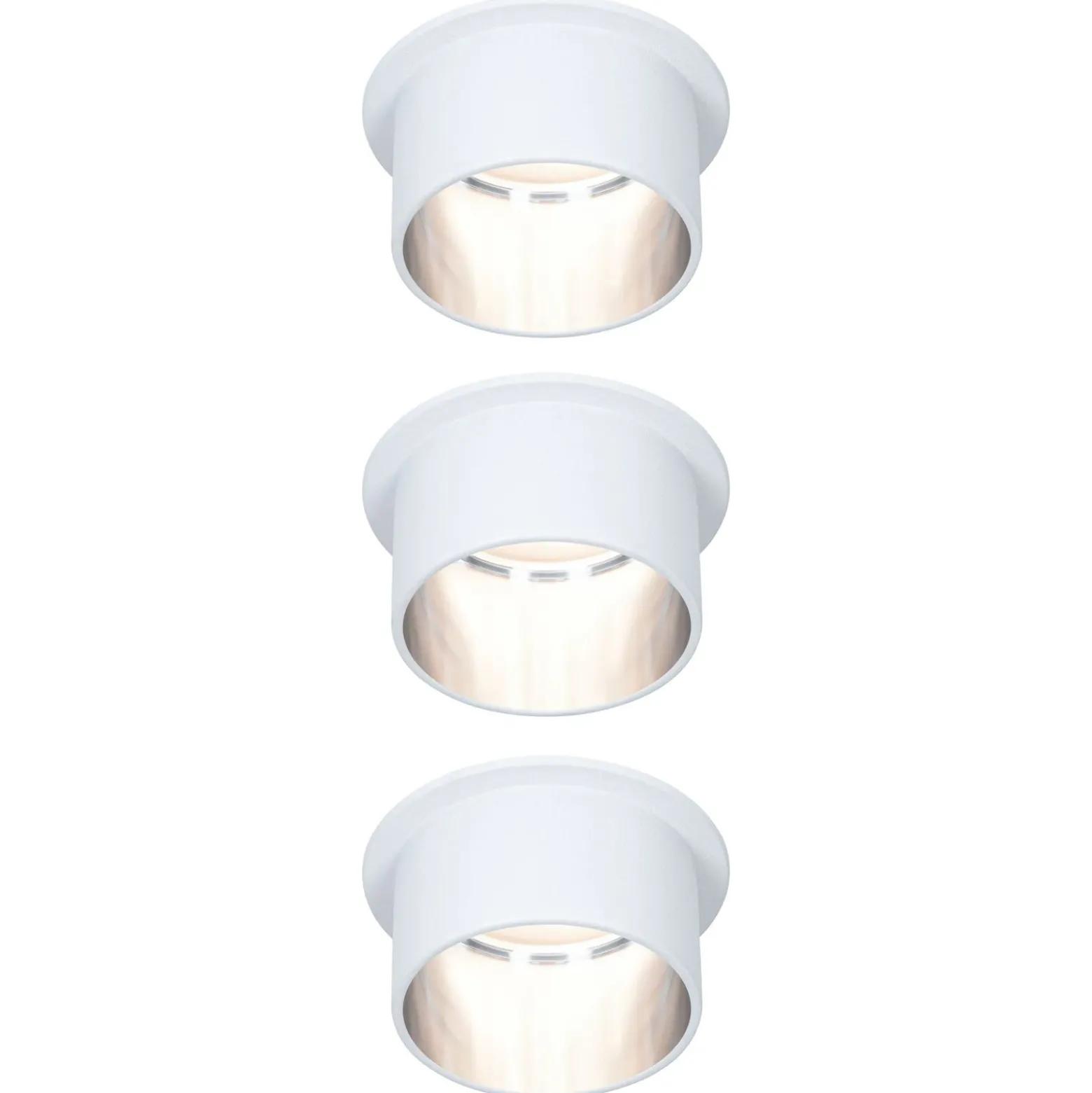 Paulmann Gil empotrado LED blanco mate/hierro 3 ud