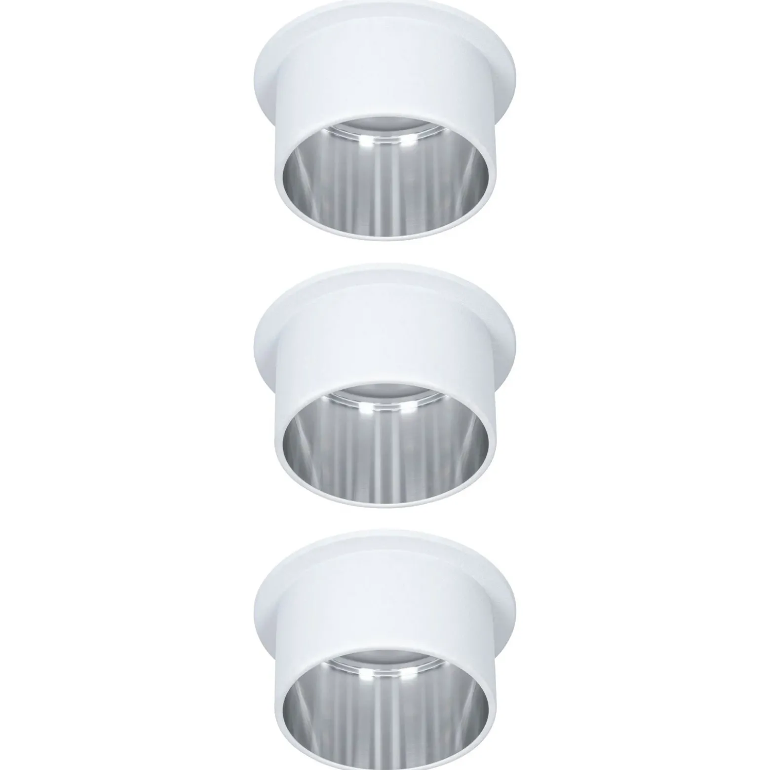 Paulmann Gil empotrado LED blanco mate/hierro 3 ud
