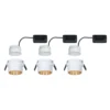 Paulmann Gil empotrado LED blanco mate/oro 3 ud