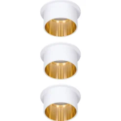 Paulmann Gil empotrado LED blanco mate/oro 3 ud