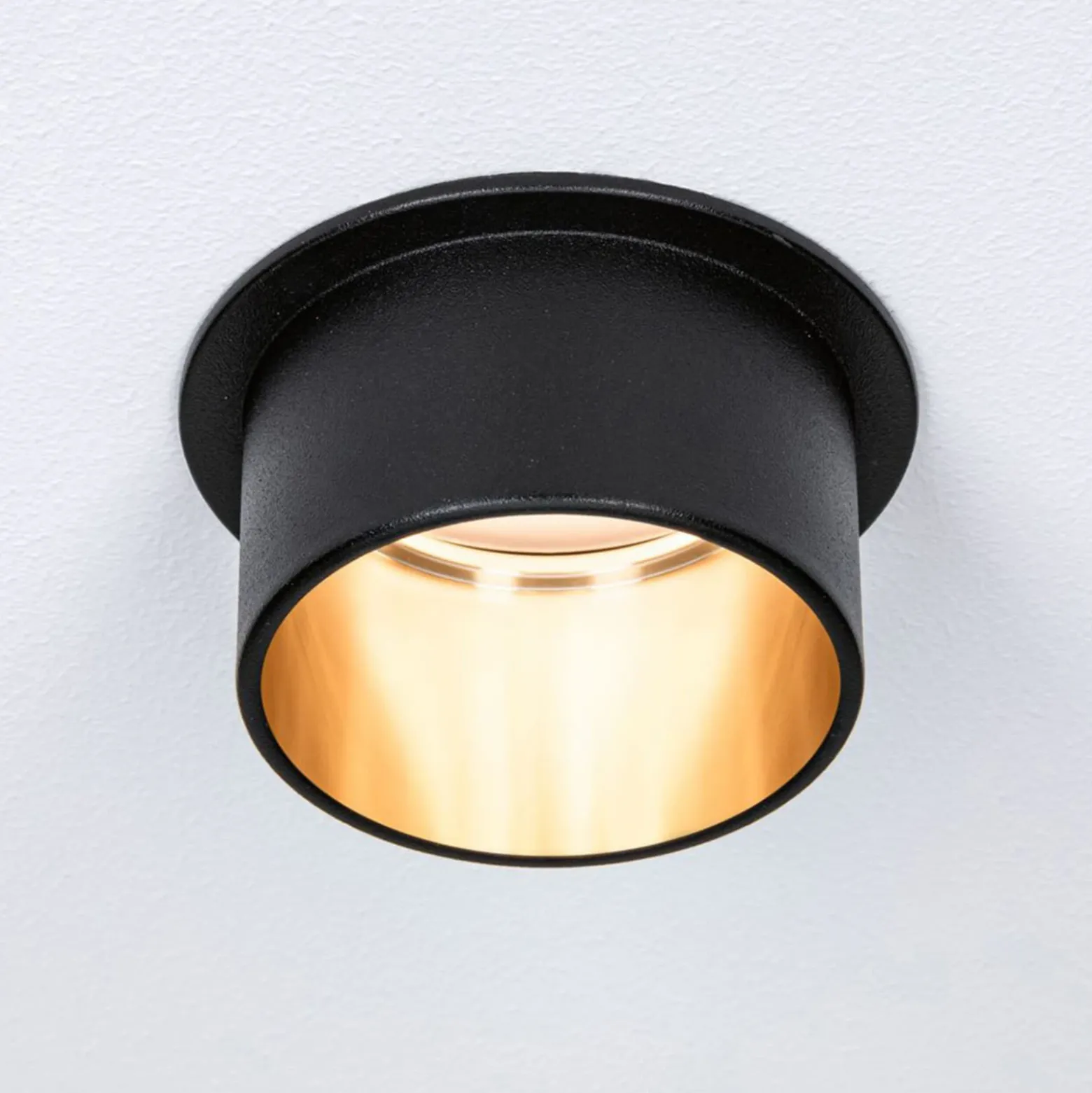 Paulmann Gil empotrado LED negro mate/oro set 3 ud