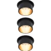 Paulmann Gil empotrado LED negro mate/oro set 3 ud