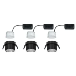 Paulmann Gil empotrado LED negro mate/hierro 3 ud