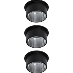 Paulmann Gil empotrado LED negro mate/hierro 3 ud