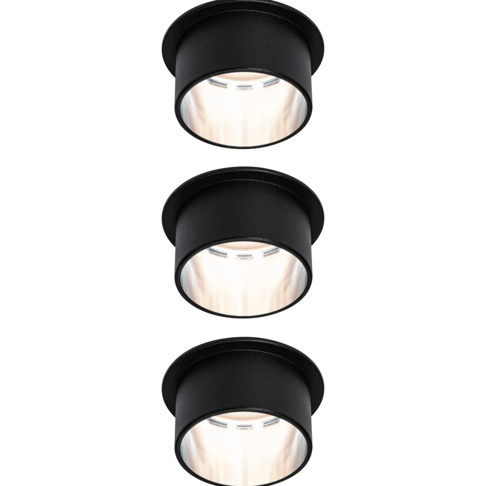 Paulmann Gil empotrado LED negro mate/hierro 3 ud